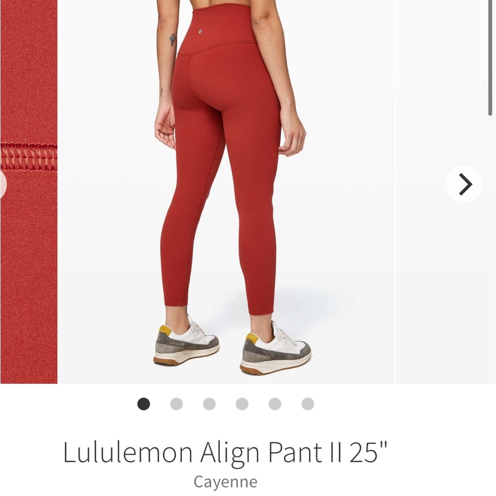 Lululemon Align Pant II 25"
Cayenne